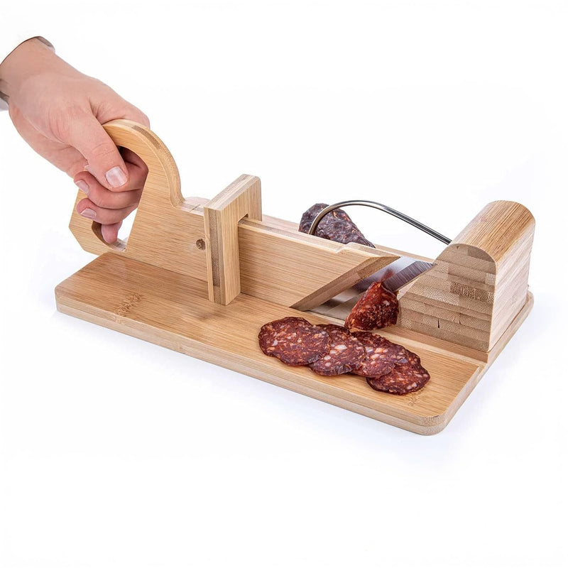 Wursthobel aus Holz – für Wurst & Salami, mit scharfer Klinge