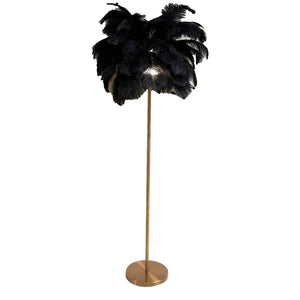 Straussenfeder-Stehlampe