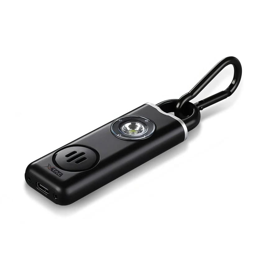 Personenschutzgerät mit Alarm & LED-Warnlicht – kompakt & tragbar