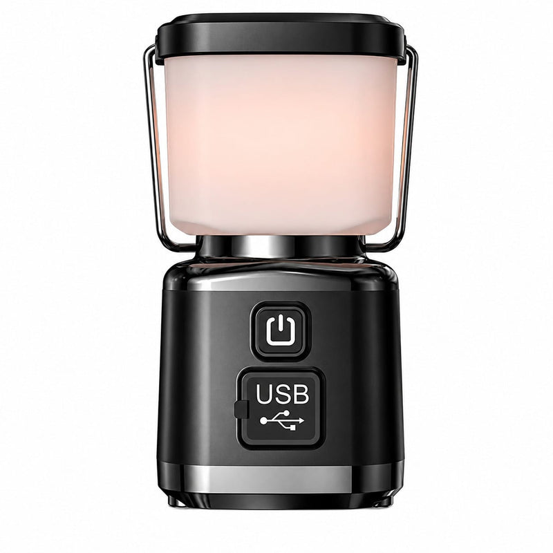 LED-Camping-Laterne – 12,5 x 6,3 cm, 3 Lichtmodi, USB-C aufladbar