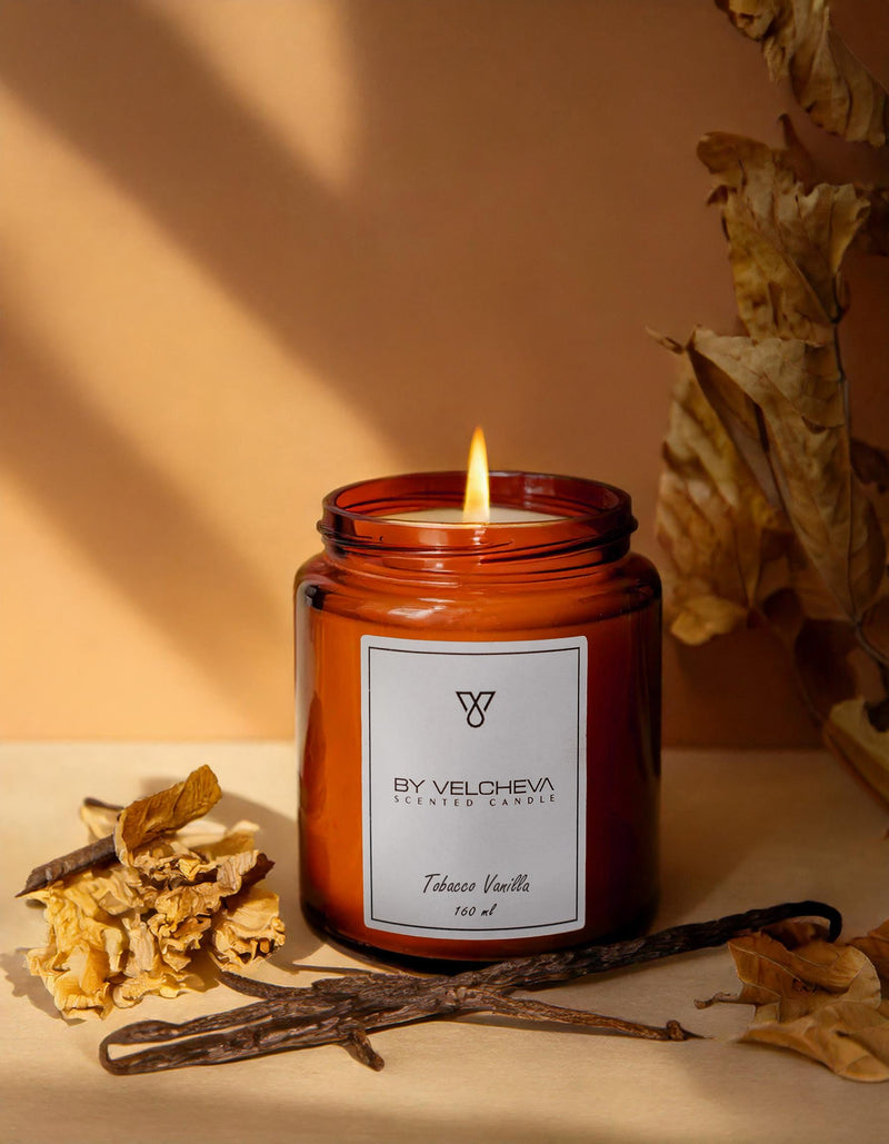 By Velcheva Duftkerze Tobacco Vanilla – 160 ml, Tabak & Vanille
