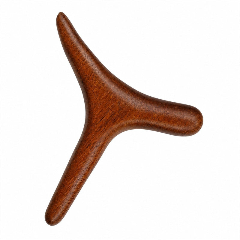 3-Punkt-Triggerpunkt-Massagegerät aus Holz – für Reflexzonenmassage