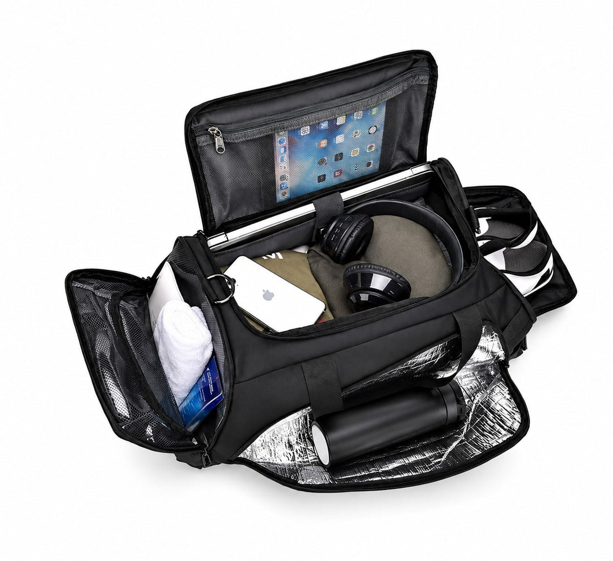 Gymtasche 40 L XXL – Sporttasche mit Schuhfach, Nassfach & Schultergurt