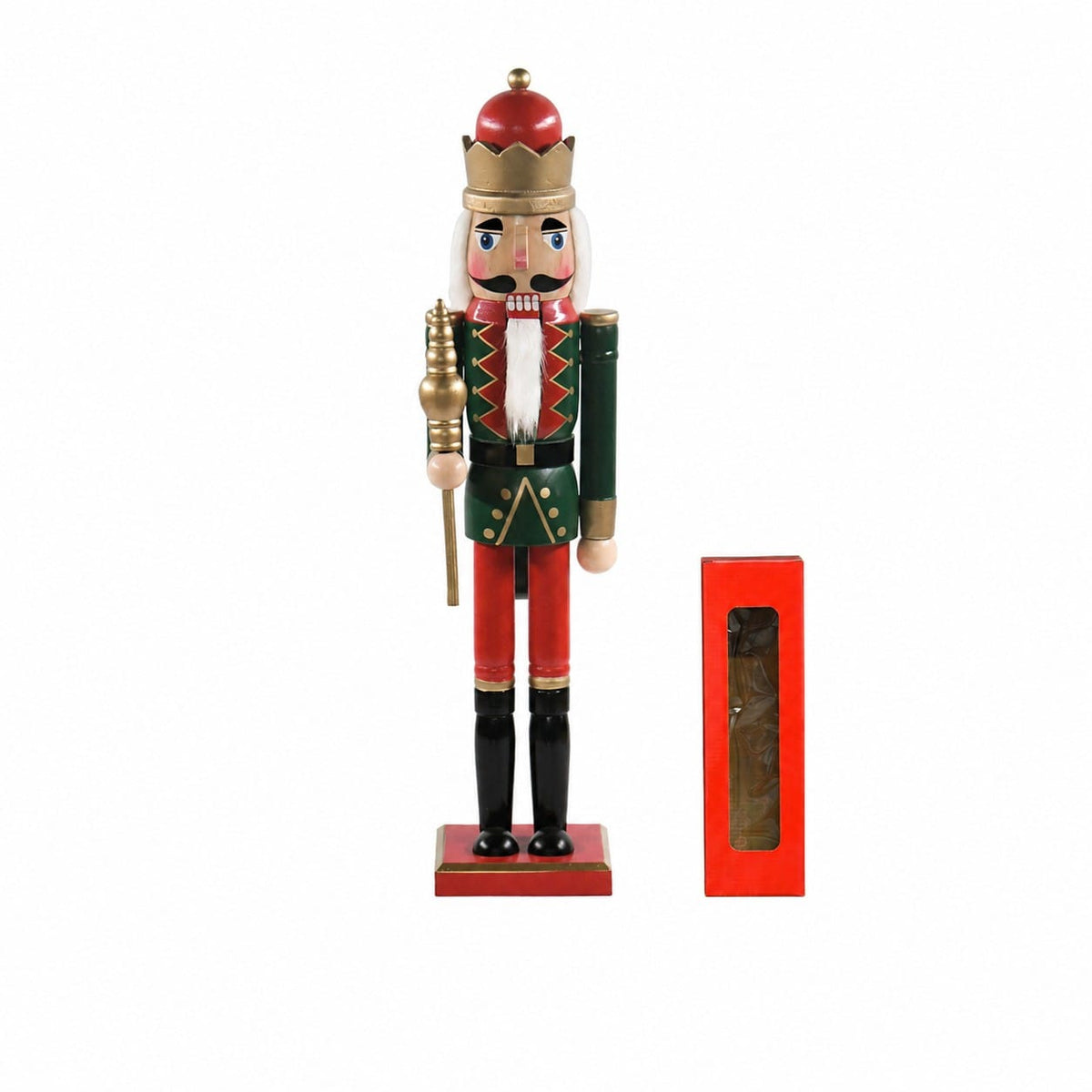 Edler Nussknacker aus Holz – 50 cm grosser Weihnachtsmann als festliche Weihnachtsdekoration