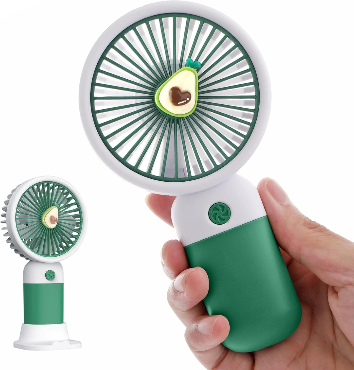 Mini-Handventilator mit Akku im Avocado-Design – 3 Stufen, USB-C