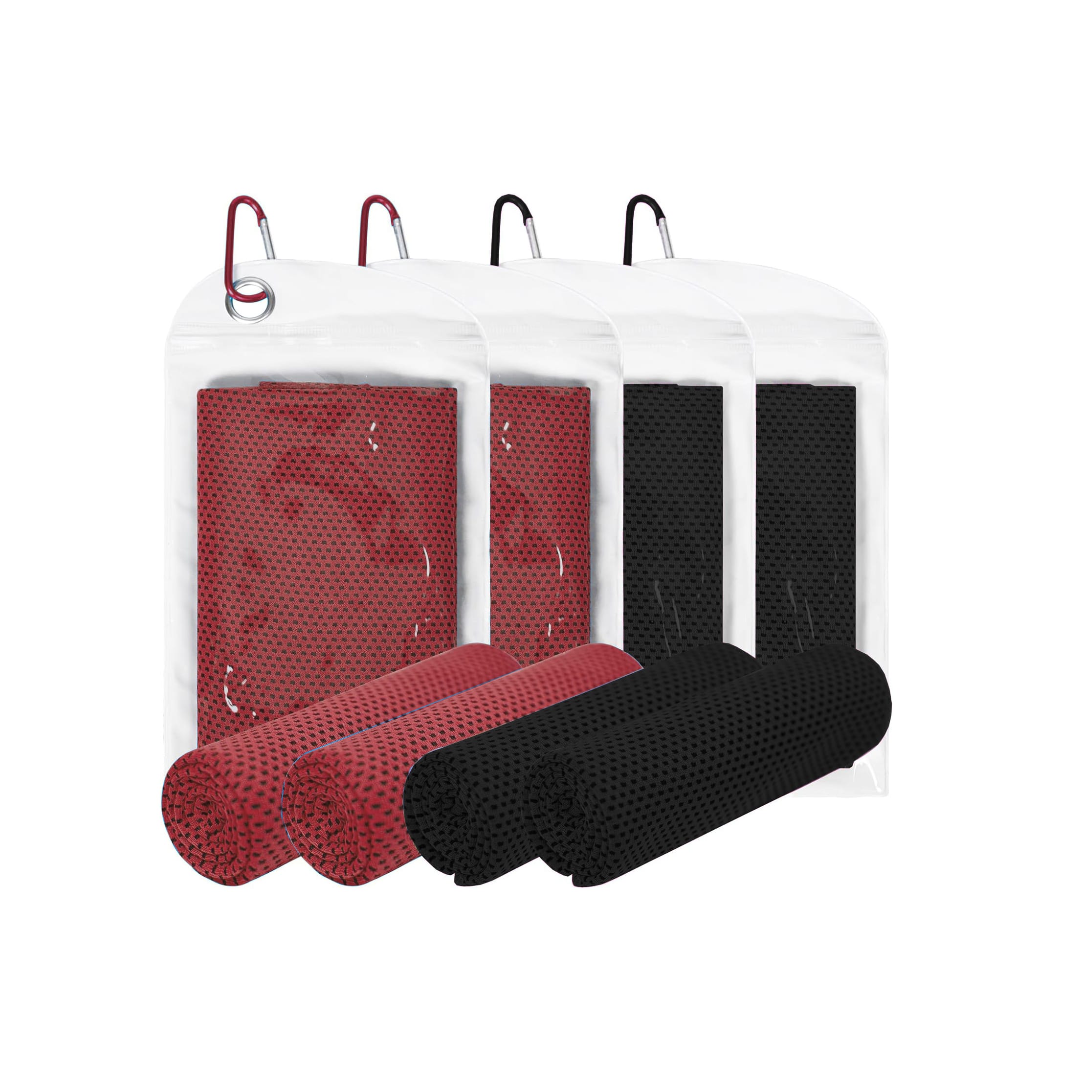 Kühltuch Set mir Karabiner 4-teilig