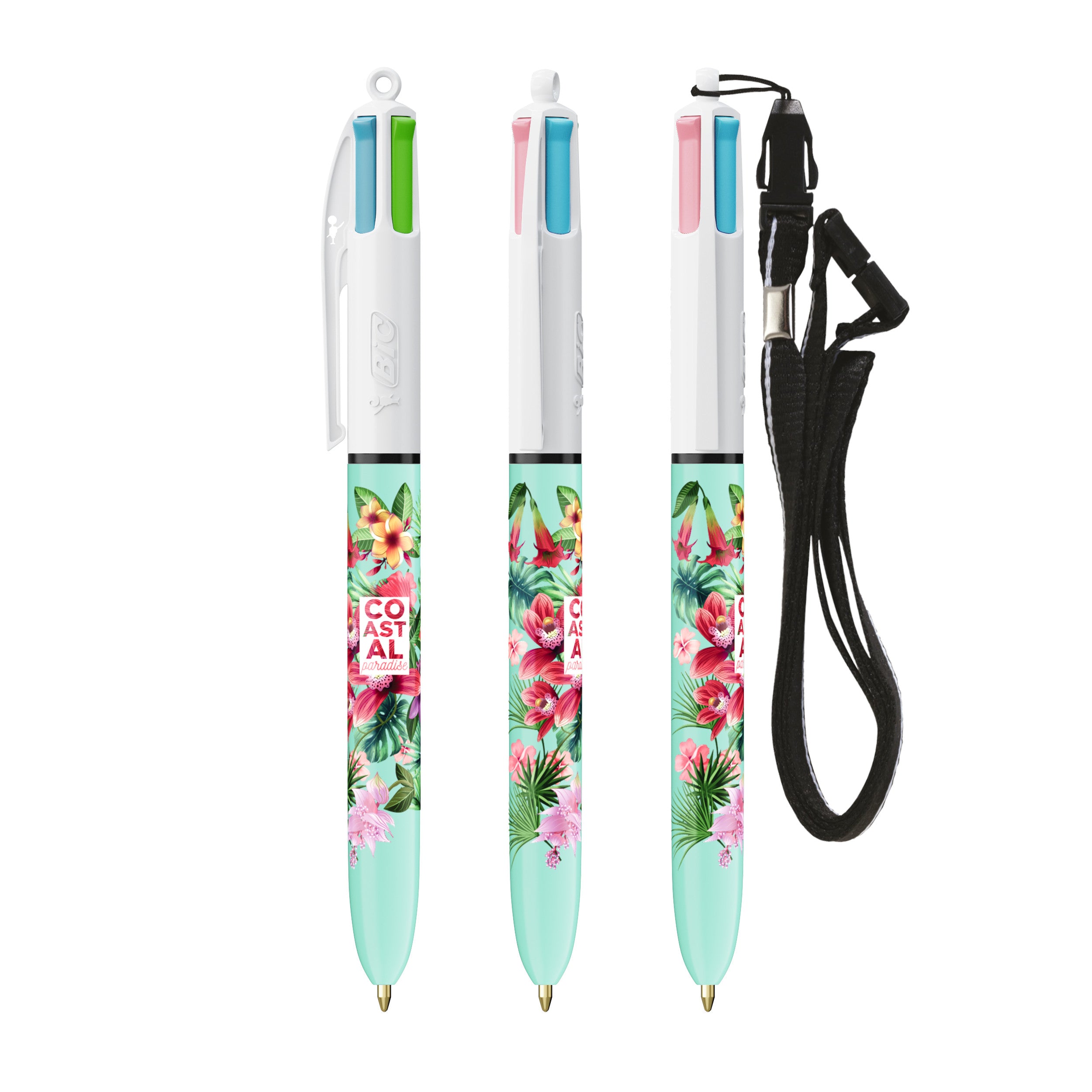 BIC® 4 Colours Fashion Kugelschreiber + Lanyard