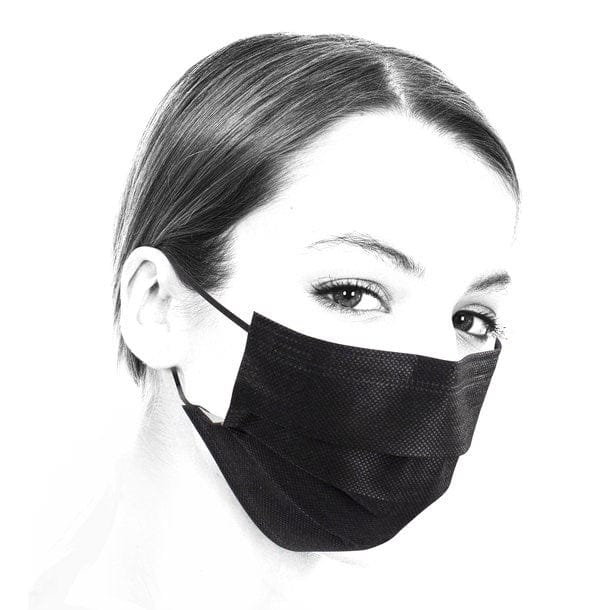 OP-Maske Typ II-R schwarz – 50 Stück, BFE ≥ 98 %, TÜV & CE