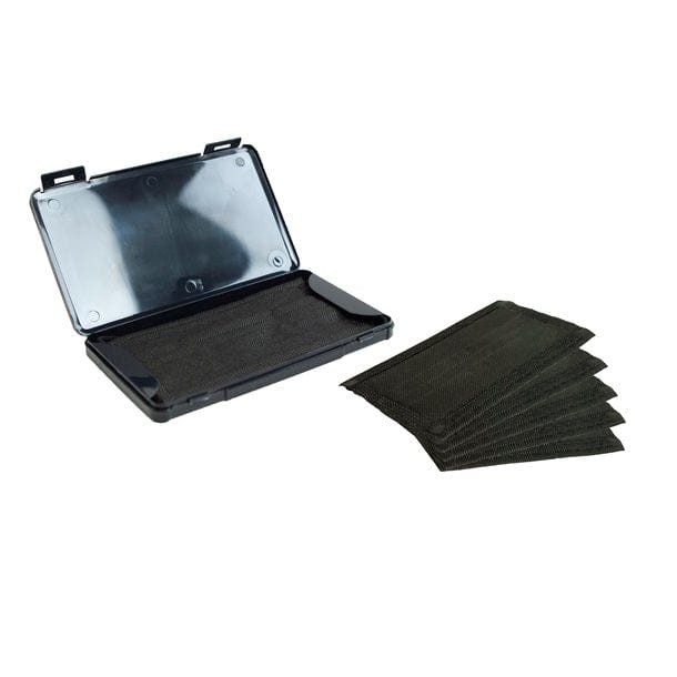 Masken Set mit Aufbewahrungsbox – 5 Masken, 19x11x1,2 cm, PP-Kunststoff, hygienisch & recyclebar