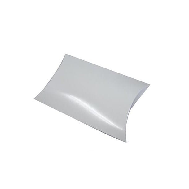 Cushiony Kissenverpackung – Karton-Faltschachtel, Weiss glänzend, für Verpackung