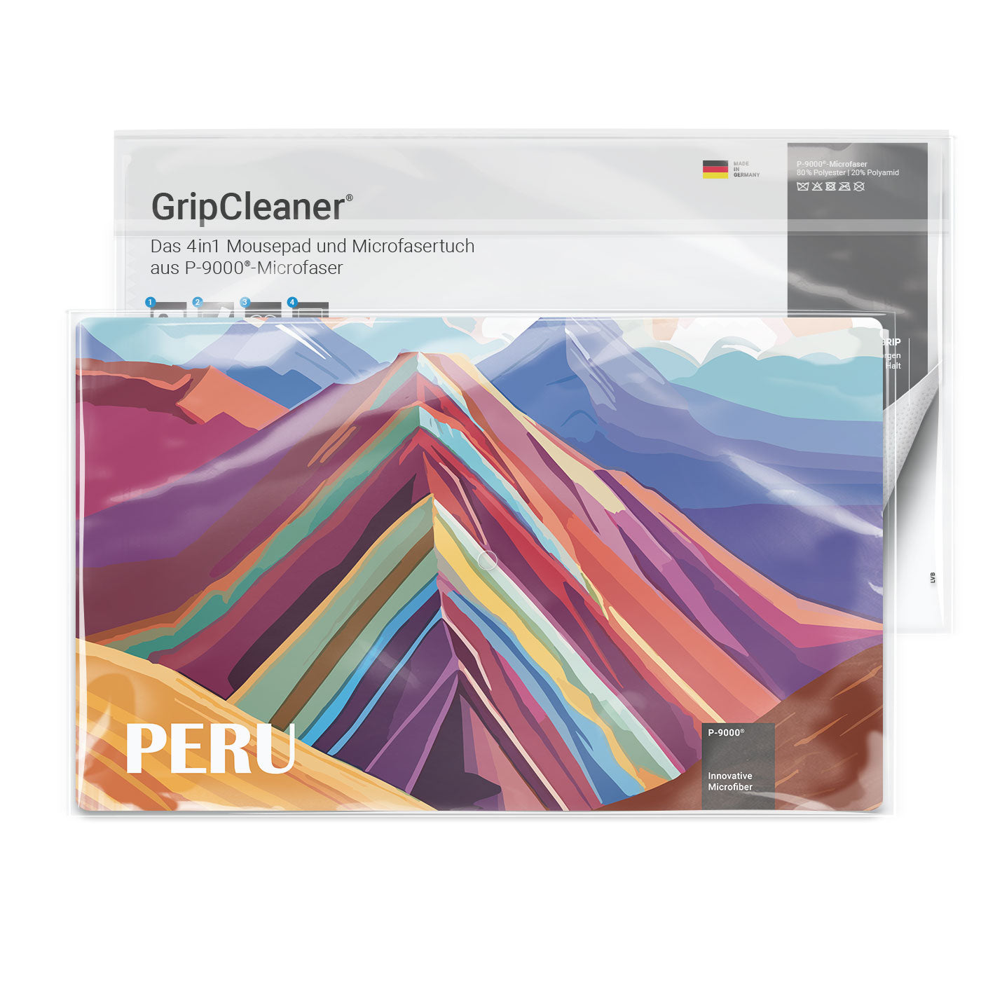 GripCleaner® 4in1 Mousepad 28x16 cm, All-Inclusive-Paket