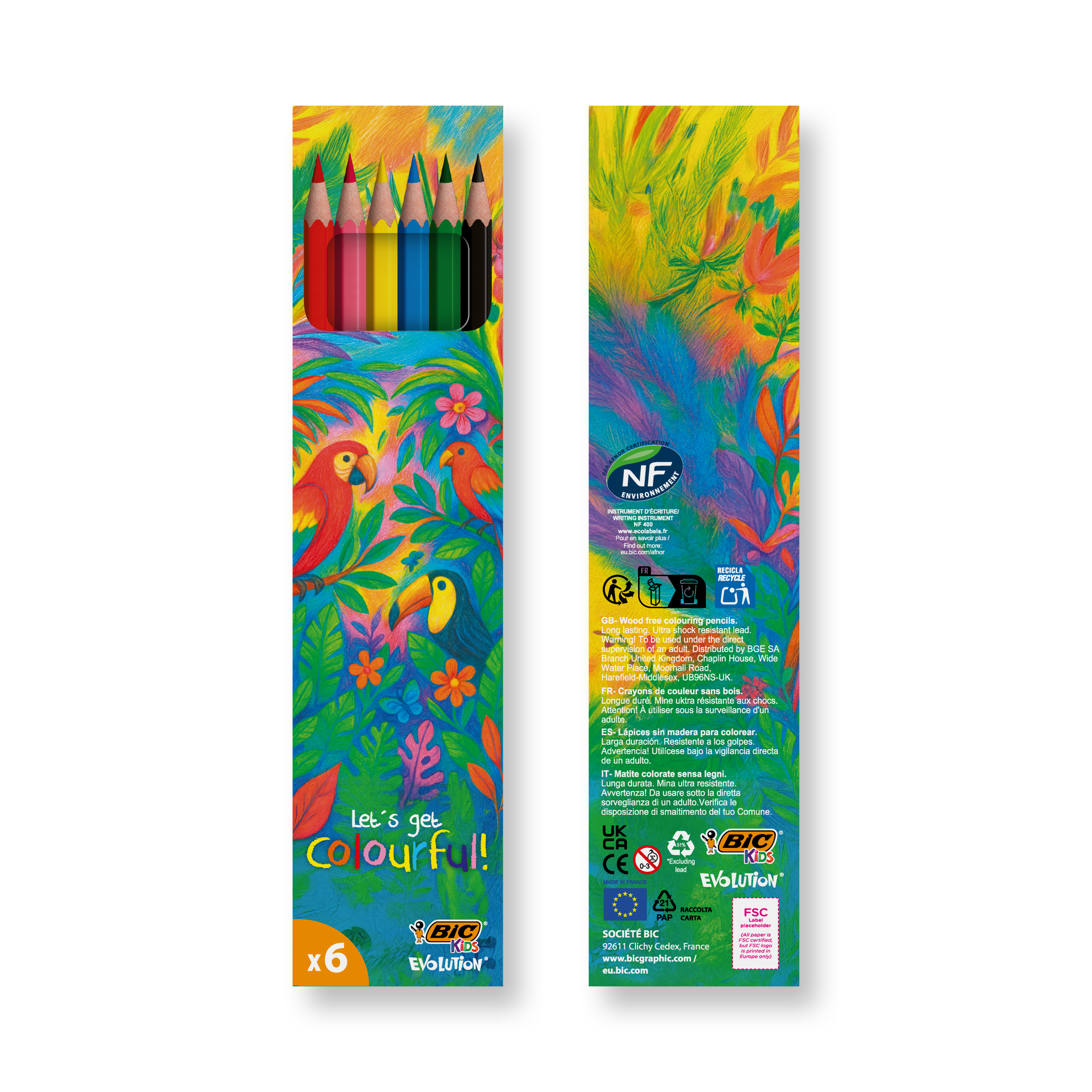 BIC® Kids Evolution® Farbset mit 6 Farben