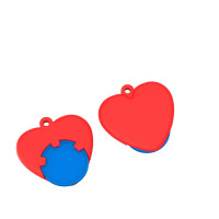 blau, rot